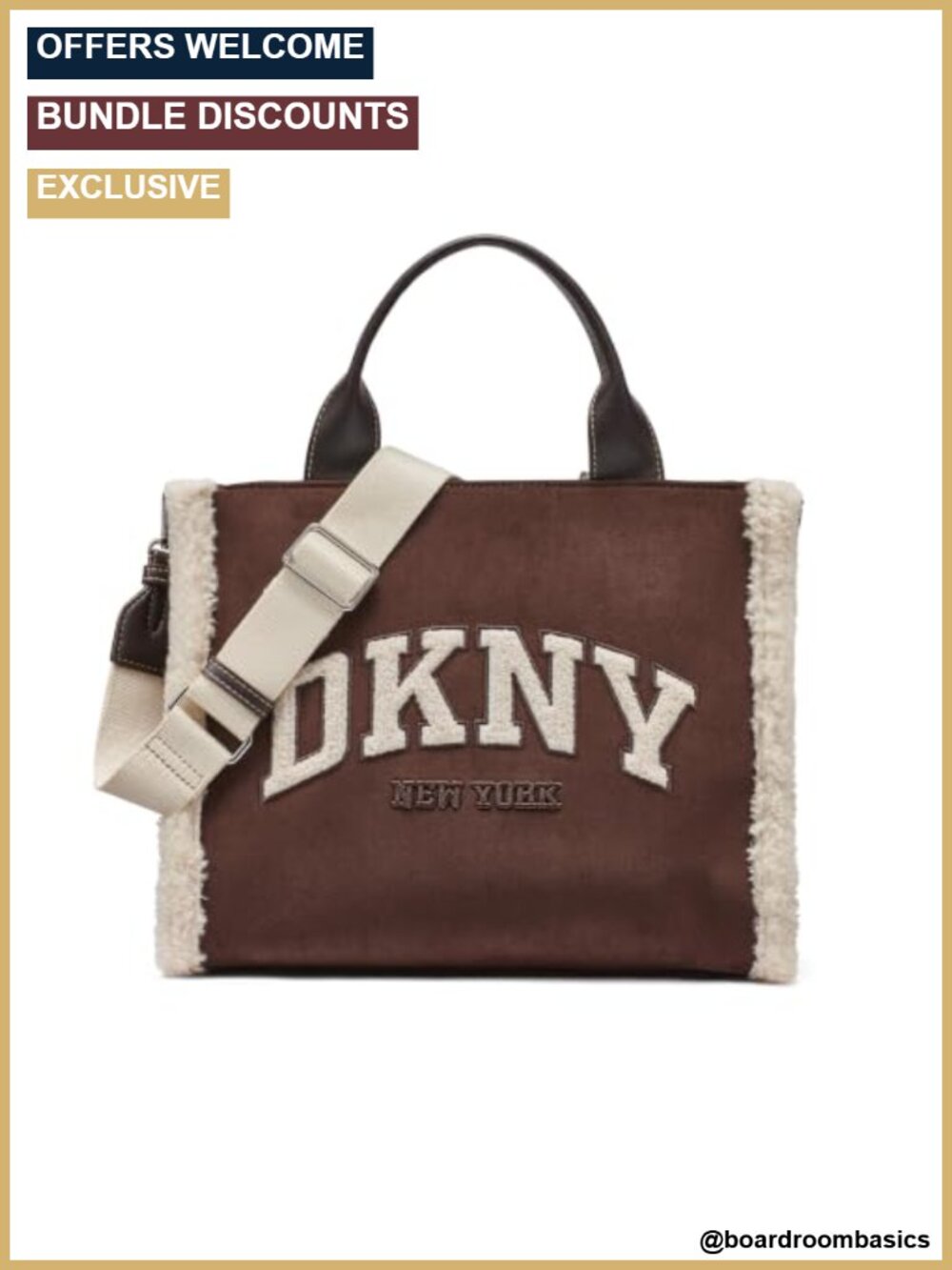 DKNY Hadlee Medium Canvas Tote with Zipper Closure